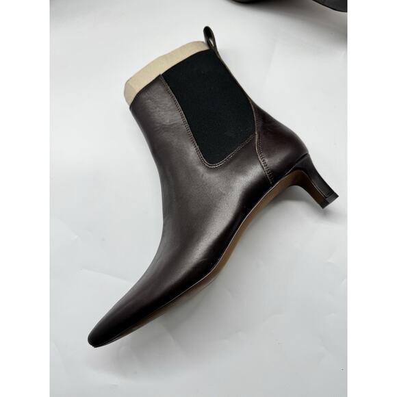 NWOB Madewell The Dimes Chelsea Boots Dark Carob Brown Leather Size 9 - Picture 9 of 12